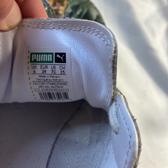 Puma Basket Platform Pineapple Gold White Trainer women Sz 7C US - Picture 11 of 13